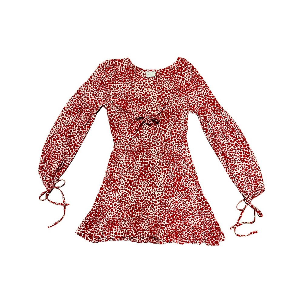 Rue Stiic Heart Print Dress Size Small